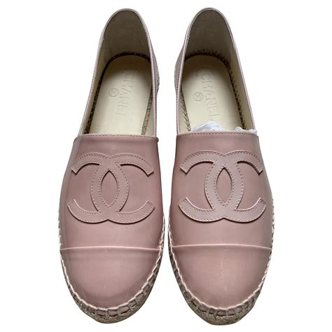buy replica patent pink chanel espadrolle